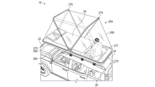 Ford Bronco Patent Reveals Sleeping Platform, Rooftop Tent, and Camping Features