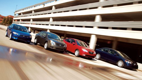 2007 Honda Civic vs. Hyundai Elantra vs. Mitsubishi Lancer vs. Nissan Sentra Comparison Test