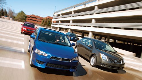 Honda, Honda Civic, Hyundai, Hyundai Elantra, Mitsubishi, Mitsubishi Lancer, Nissan, Nissan Sentra, 2007 Honda Civic vs. Hyundai Elantra vs. Mitsubishi Lancer vs. Nissan Sentra Comparison Test