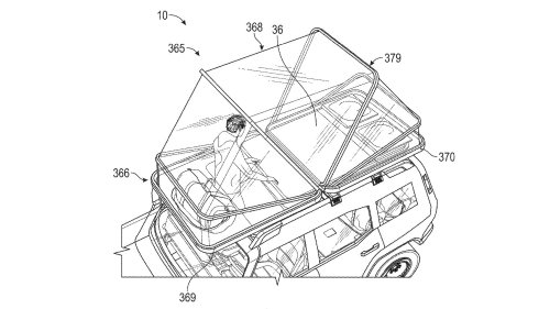 Ford Bronco Patent Reveals Sleeping Platform, Rooftop Tent, and Camping Features