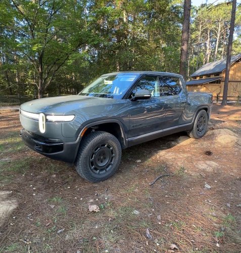 Rivian, We Figured Out How to Trick a Rivian R1T into Carolina Squatting