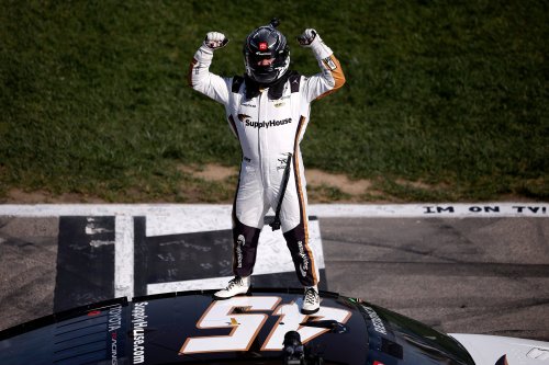 Saved by a Late Race Caution, Tyler Reddick Goes Five For Nine on the Season with Kansas Speedway Win