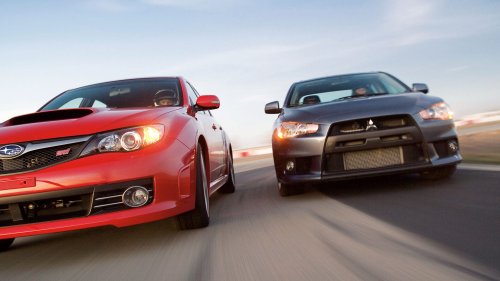 2008 Subaru WRX STI vs. 2008 Mitsubishi Lancer Evolution X Comparison