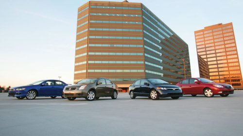 2007 Honda Civic vs. Hyundai Elantra vs. Mitsubishi Lancer vs. Nissan Sentra Comparison Test