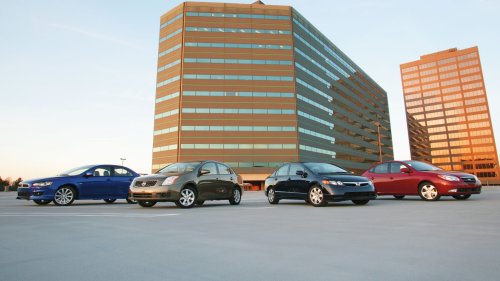 Honda, Honda Civic, Hyundai, Hyundai Elantra, Mitsubishi, Mitsubishi Lancer, Nissan, Nissan Sentra, 2007 Honda Civic vs. Hyundai Elantra vs. Mitsubishi Lancer vs. Nissan Sentra Comparison Test