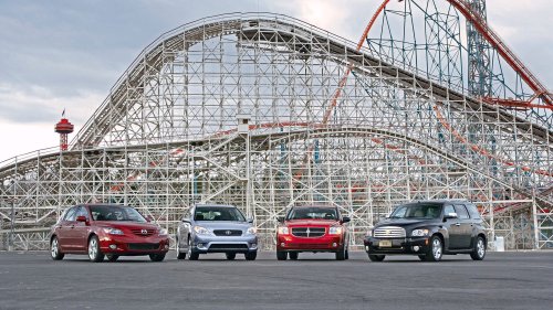 2006 Mazda3 vs. 2005 Toyota Matrix vs. 2007 Dodge Caliber vs. 2006 Chevrolet HHR Comparison Test