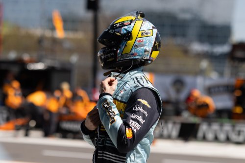 Alexander Rossi Exits Car onto Hot Track After INDYCAR Delayed Throwing a Full Course Caution