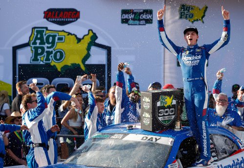 Corey Day Has His Day, Wins Career First O'Reilly Auto Parts Race at Talladega
