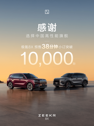 ZEEKR 8X to Debut April 17 With 30,000 Pre-Orders