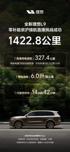 New Li L9 Secures 86% Tested Range Achievement; Targets 8K Q2 Deliveries