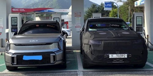 Genesis, Kia, Kia EV9, The Genesis GV90 looks huge next to the Kia EV9 [Images]