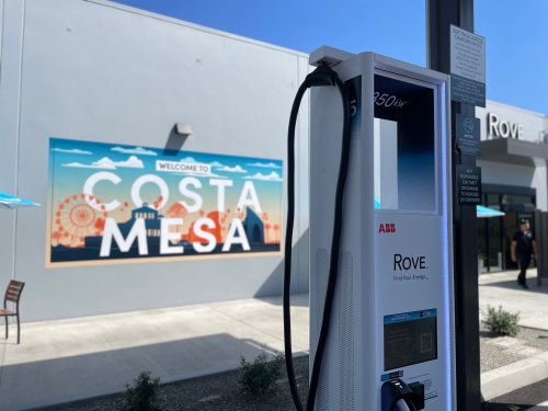 Sneak peek of Rove's 2nd 'full service' EV charger in Costa Mesa, open Wed