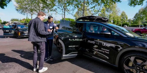 Uber begins test rides of Nuro-equipped Lucid Gravity robotaxi