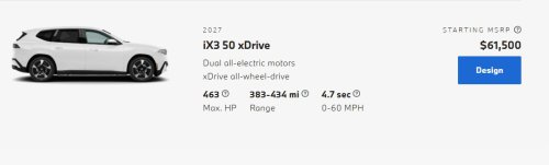 BMW, BMW iX3, BMW opens iX3 preorders at $61,500 with up to 434 miles of range