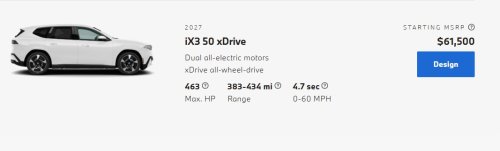BMW, BMW iX3, BMW opens iX3 preorders at $61,500 with up to 434 miles of range