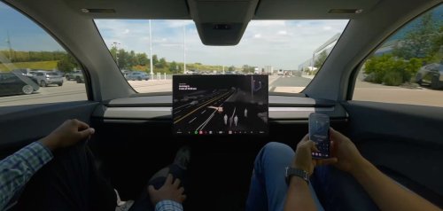 Tesla claims Cybercab driving employees at Giga Texas — in a parking lot
