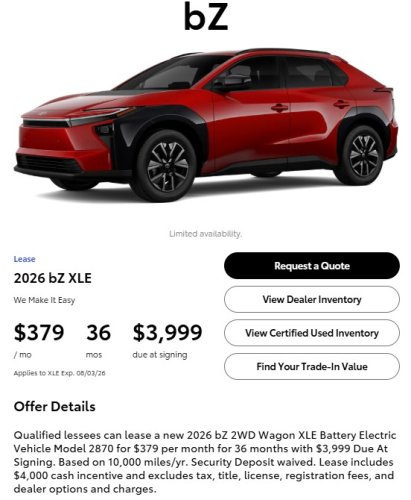 Toyota, SUV, Toyota offers $3,000 to trade in your old EV for its new electric SUV