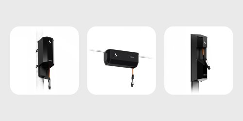 These EV chargers hang from garage ceilings – and install in hours