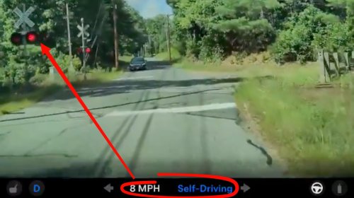 Tesla Full Self-Driving likes trains a bit too much