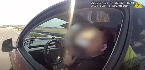 Watch Tesla driver plea with police after FSD drove 64 mph in a 45