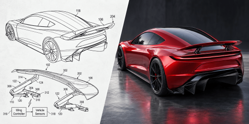 Tesla patent shows new Roadster with a hidden 700 kg-downforce rear wing