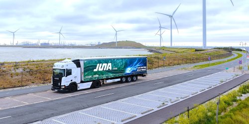 JUNA puts more than 100 Scania electric semi trucks to work