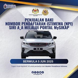 JPJ clearing leftover A-A number plates on MySikap
