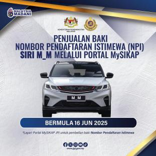 JPJ clearing leftover M-M number plates on MySikap