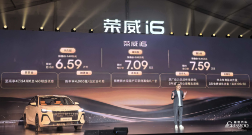 Roewe i6 Pre-sales Start: From 65,900 Yuan, 5.96L/100km Fuel Consumption