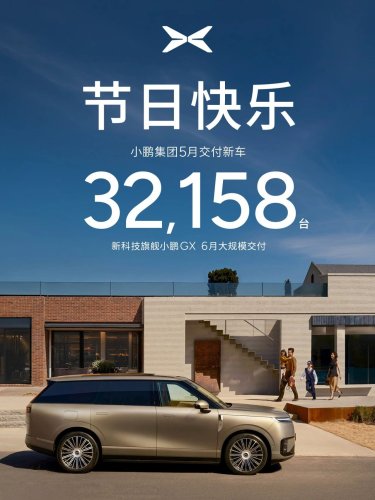 XPENG Group Delivered 32,158 New Vehicles in May