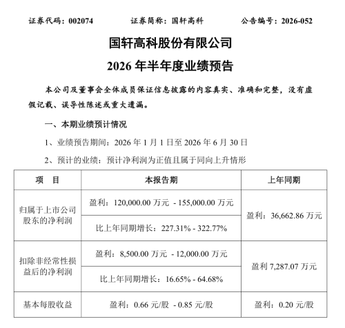Gotion High-tech H1 Net Profit Expected to Rise Over 227%