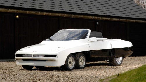 The six-wheeled convertible with an 8.2-liter Cadillac V8