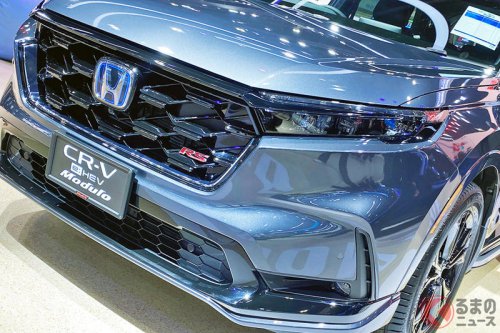 ホンダの最新「“高級”SUV」まもなく発売!? タフな「“カクカク”デザイン」がカッコいい！ VTECターボ「RSモデューロ」仕様もある「CR-V」ガソリン＆ハイブリッドモデル「日本導入」に期待大！