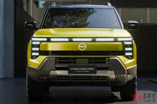 日産「“新型”ピックアップトラック」初公開！ “410馬力＆800Nm”のハイパワーモデル！ 「赤いNISSANエンブレム」採用の「フロンティアプロ」上海に登場！