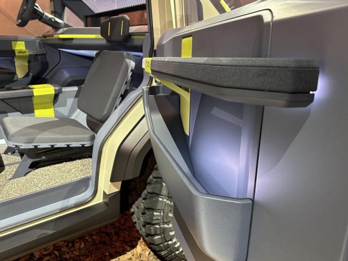 Kia | Kia’s wild concept EV includes hydro-turbine wheels, solar panels, and a rooftop tent