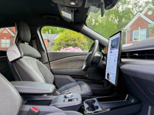 I drove Ford's Mustang Mach-E Rally. It looks like a life-sized Hot Wheels toy but is actually a fantastically fast electric SUV.