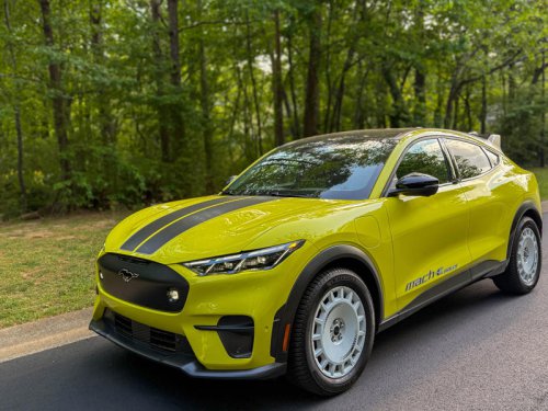 I drove Ford's Mustang Mach-E Rally. It looks like a life-sized Hot Wheels toy but is actually a fantastically fast electric SUV.