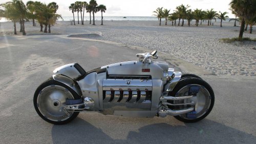 The muscle car engine stuffed into a motorcycle frame