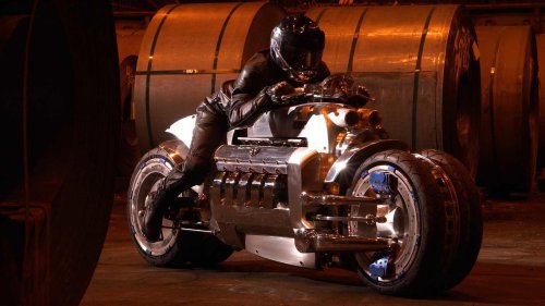 The muscle car engine stuffed into a motorcycle frame