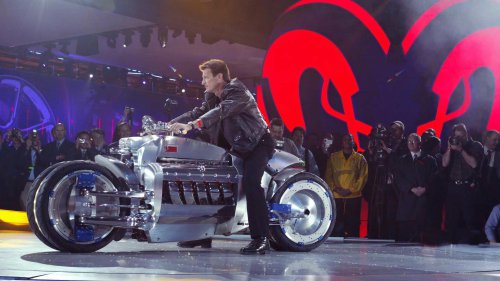 The muscle car engine stuffed into a motorcycle frame