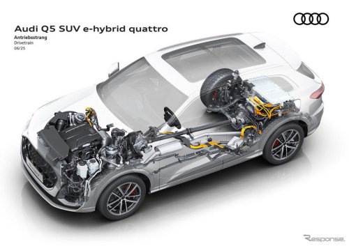 アウディ『Q5』新型にPHEV登場、バッテリー45%大容量化…EV航続は100kmに