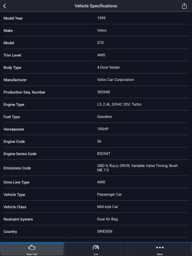1999 Volvo S70 For Sale