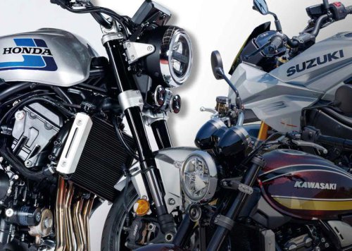 名車のDNAを受け継ぐ3台を徹底比較！ CB1000Fコンセプト・Z900RS・KATANAのスタイリングをチェック