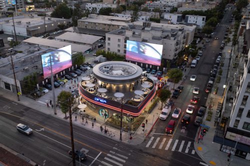 Photos show the Tesla Diner's grand opening in Hollywood, which Elon Musk has been teasing for years