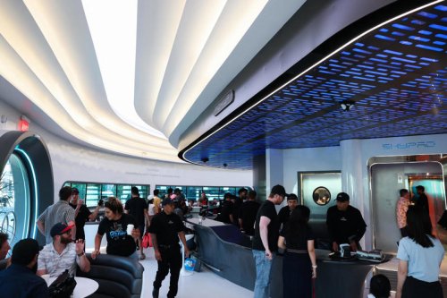 Tesla, Elon Musk, Photos show the Tesla Diner's grand opening in Hollywood, which Elon Musk has been teasing for years