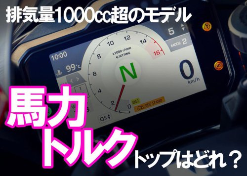 最高218馬力⁉ 排気量1000ccを超える各メーカーのビックバイクで最も優れた最高出力＆最大トルクを発揮するモデルを紹介