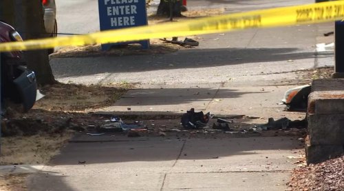 1 dead, 4 hurt after SUV drives onto sidewalk, crashes into 3 vehicles in NE Portland