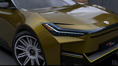 【新型カローラ】大胆レンダリング公開！鋭角フロントと未来的フォルムに注目