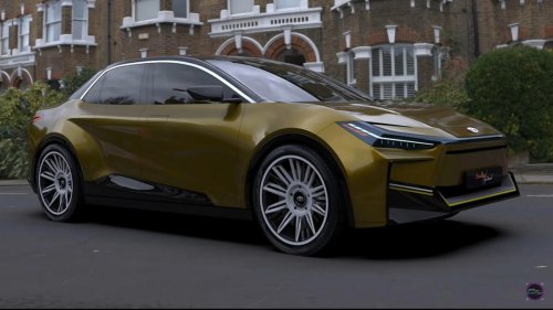 【新型カローラ】大胆レンダリング公開！鋭角フロントと未来的フォルムに注目