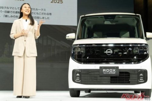 仲里依紗さんが大興奮!! 日産新型ルークスの姿に思わず"可愛い"と連呼させた「かどまる四角スタイル」どんな工夫がある？